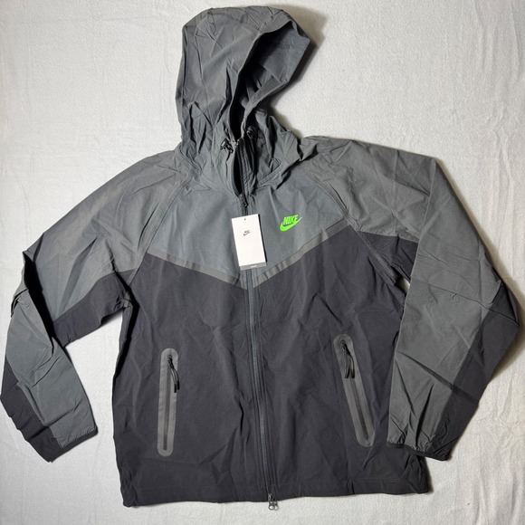 Nike Other - Nike Sportswear Windrunner Hooded Windbreaker Jacket Grey HM7151-013 Mens Medium